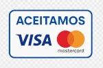 Aceitamos Visa e Mastercard