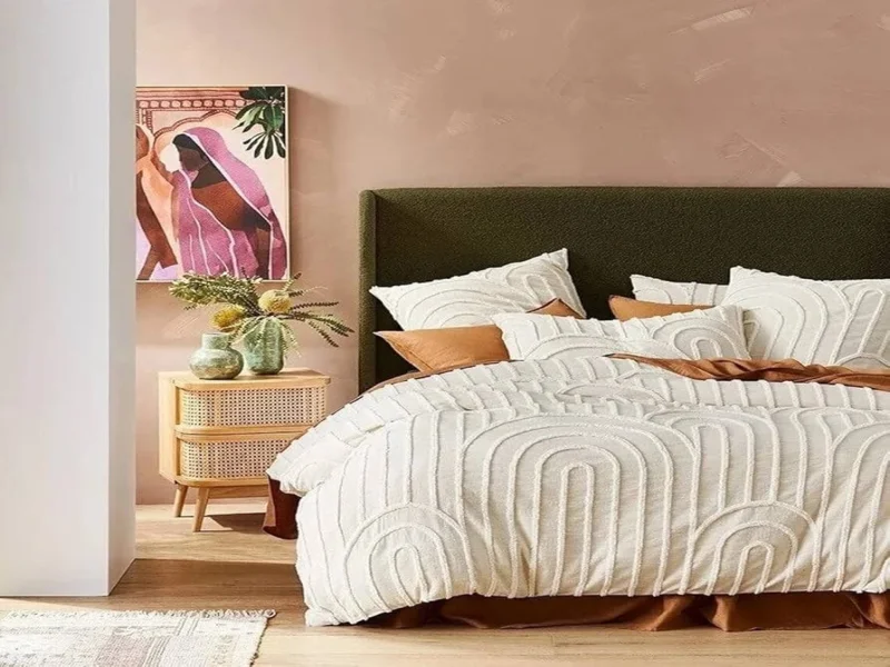 Colcha limpa em ambiente aconchegante